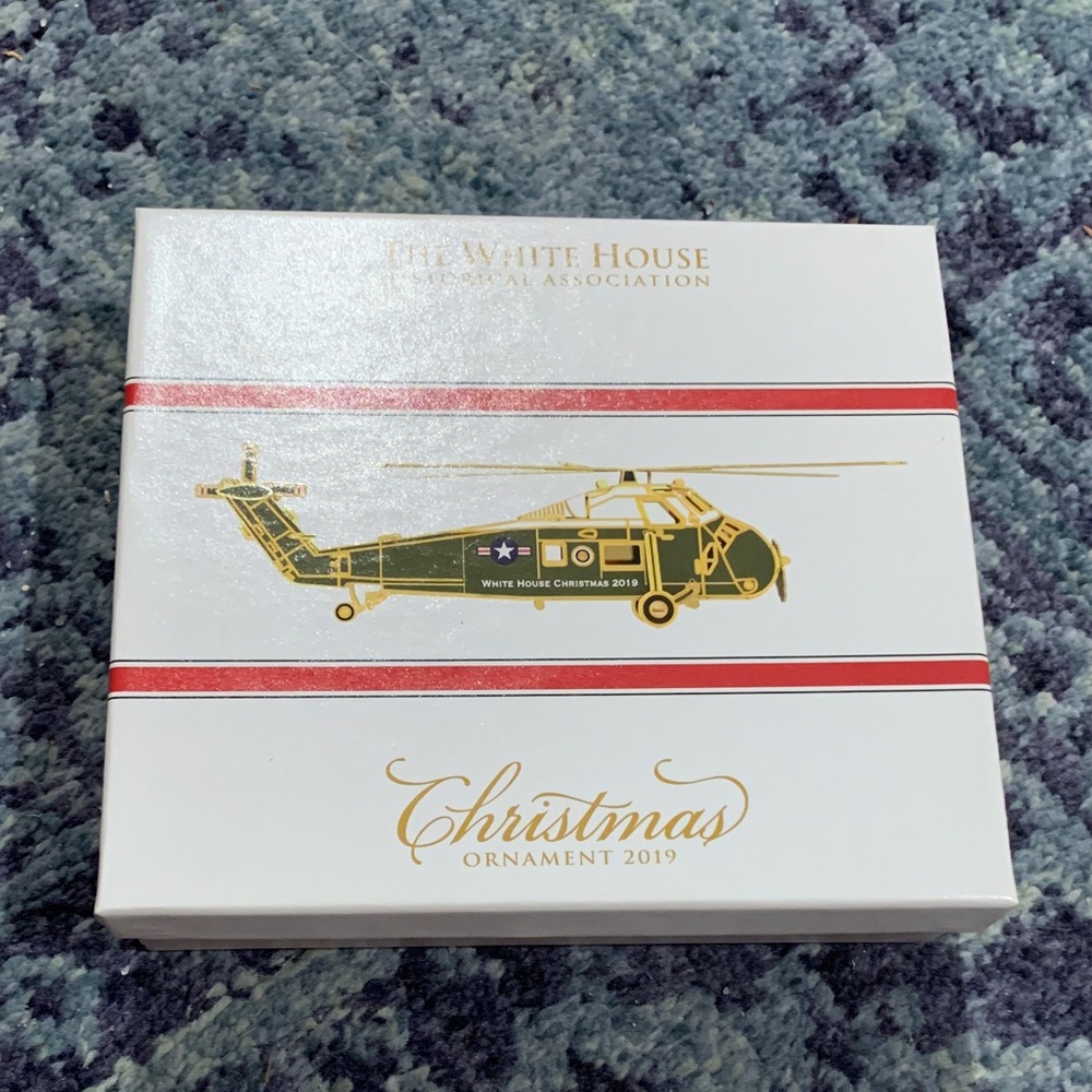 2019 White House 3D metal helicopter Christmas ornament w certificate new in box